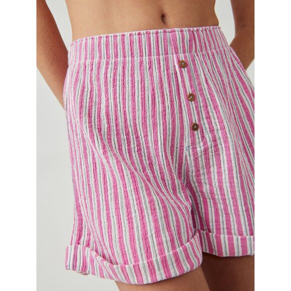 FREE PEOPLE Sunday Morning Boxer / Pink Stripes - Picture 3 of 6